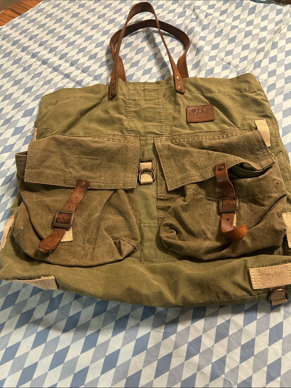 Will Leather goods army tote